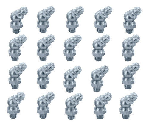 Bico Graxeira Curva 45º M10x1 Aço Zincado - 20 Unidades 0