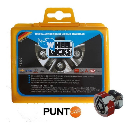 Tuercas De Seguridad Antirrobo Para Chevrolet Spin 0