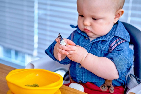 Kit Tigela De Sucção E Talheres Girafa - Marcus & Marcus 1