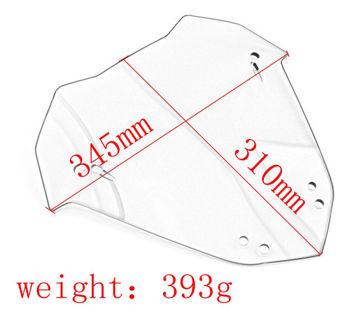 O Defletor De Vento Do Para- Da Motocicleta Transparente 1