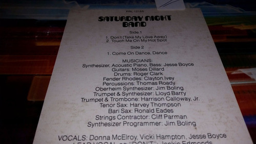 Saturday Night Band Come On Dance Dance Lp Vinilo Usa 1