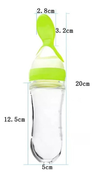 Colher Dosadora Bebê Papinha Infantil Mamadeira Silicone 1