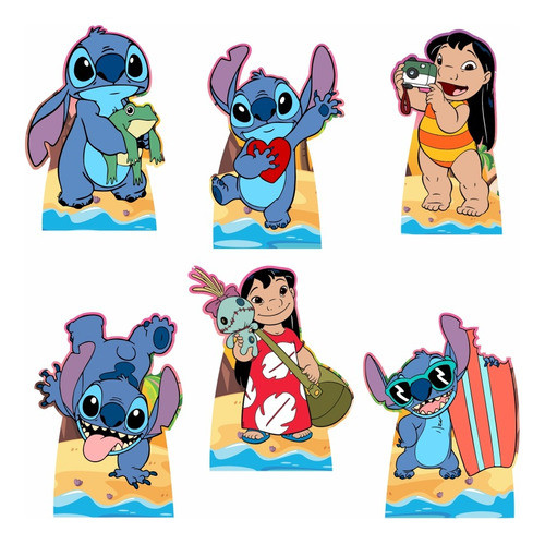 Festa Lilo Stitch Kit Com 6totens De Mesa 0
