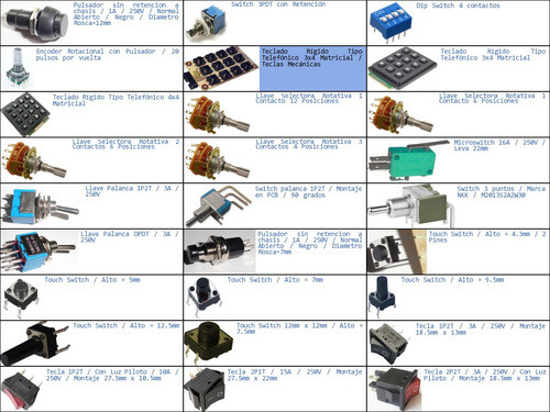 Pack 4x Teclado Mecánico Telefonico 4x3 Arduino Keypad-p 1