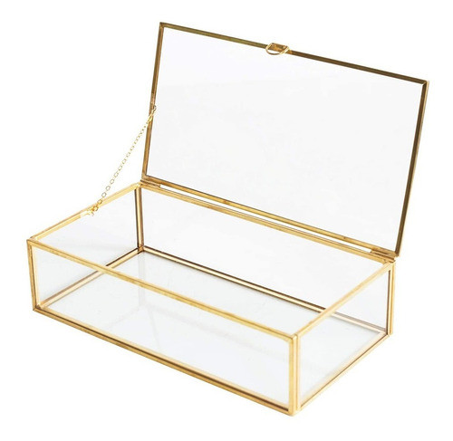 Organizador Joyero Caja Vidrio Estilo Nordico Decoracion 0