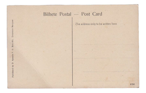 Mozambique Antigua Postal Vista Playa De Polana Vintage Raro 1