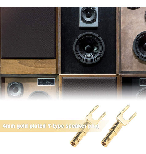 8 Unids U Fork Y Spade Altavoces Conectores 0.157 in Cobre C 1