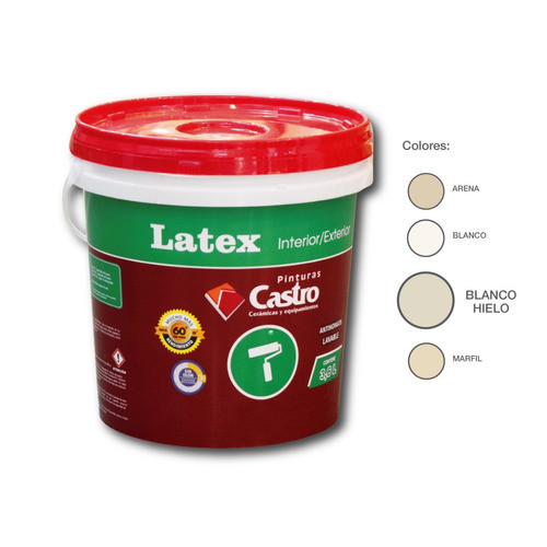 Pintura Látex Int/ext Blanco Hielo 3,6lt Cerámicas Castro 0
