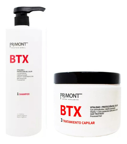 Kit Primont Shampoo 1l + Tratamiento Capilar 500g  Btx 0