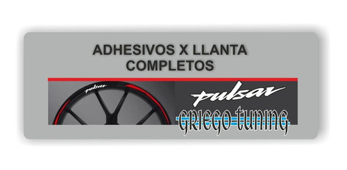 Bajaj Pulsar Adhesivos X Llanta Completo Todos X 2 Ruedas 0