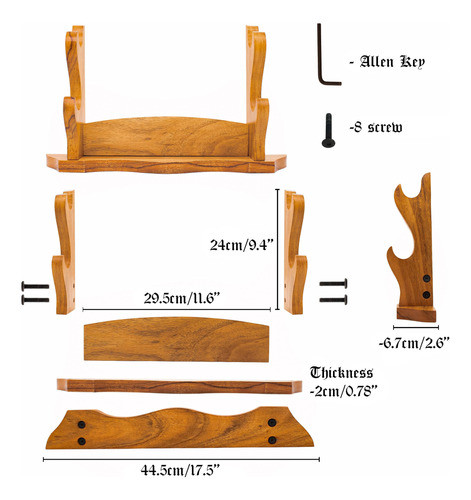 Soporte Espada Madera  Dos Niveles 1