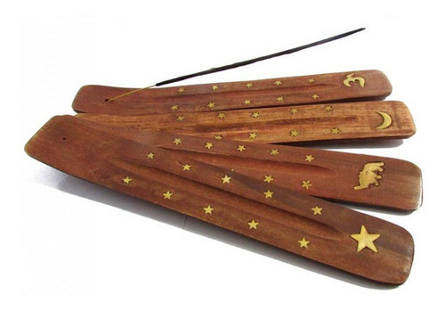 Incensário Canaleta Indiano De Madeira - Modelo Sortido (un) 0