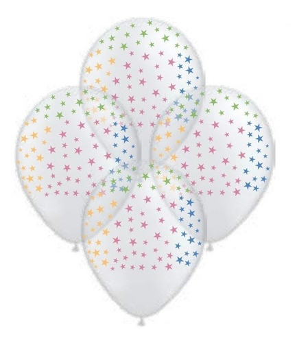 Globos Estrellitas Pastel 12 Pulgadas X10 Unid Chirimbolos 0