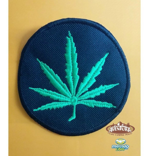 Parche Bordado - Cannabis - 5 Diametro 1