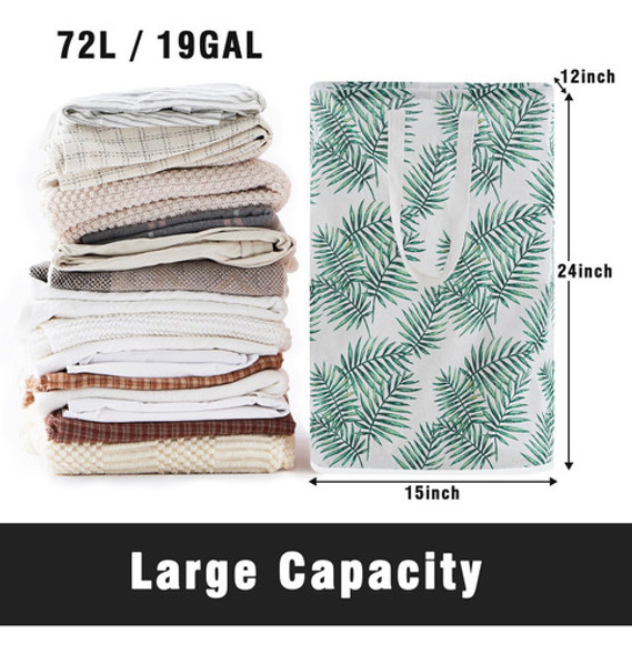 Cesta De Lavanderia Plegable Grande De 72 Litros, Cesta De R 1