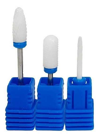 Fresas De Cerámica Para Torno  Manicuría Set X3 Medium T12 0
