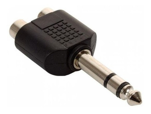 Ficha Adaptador 2 Rca Hembra - Plug 6.5 Estereo Plastico 1