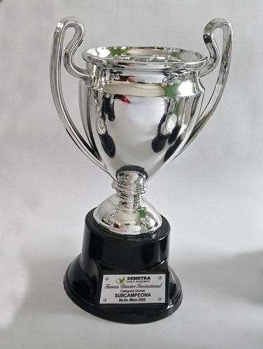 Trofeo Chico Copa Champions League Plástico Base Peso Plata 0