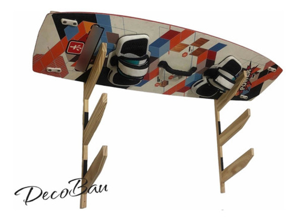 Soporte 3 Tablas Kitesurf Surf Skate Snow Madera 1