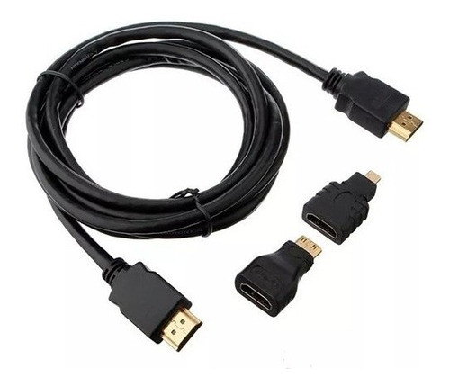 Cable Hdmi Con Adaptadores Hdmi Micro Y Hdmi Mini Macho Febo 0