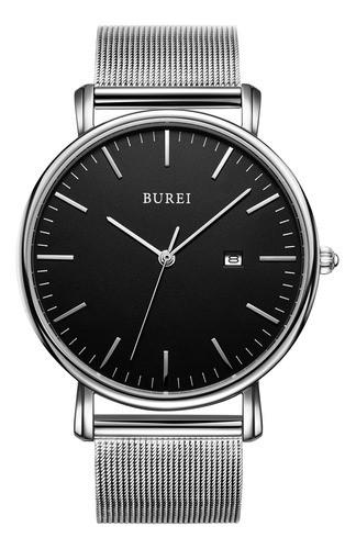 Reloj Burei Fashion Minimalista Con Fecha Analógica De Acero 0