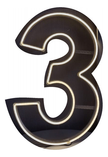 Cartel Numeros  De 40 Cm De Alto Neon Led 0