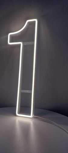Cartel Numeros  De 40 Cm De Alto Neon Led 1