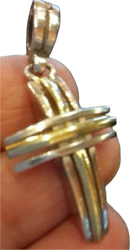 Hermosa Luli Cruz Plata 925 Y Oro Unisex Regalada Ofertisima 0
