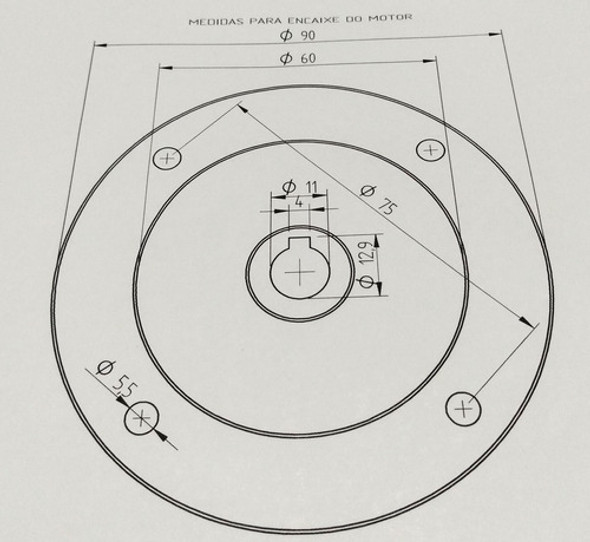 Redutor Velocidade Industrial 1x80 P/ Motor 0,16 Cv C63 M-40 1