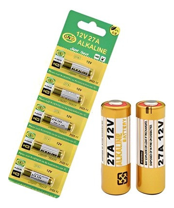 5 Pilhas Baterias 12v A27 Controle Portão Alarme 0