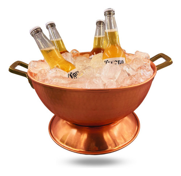 Cervejeira E Champanheira De Cobre Com Alças / 10 Litros 0