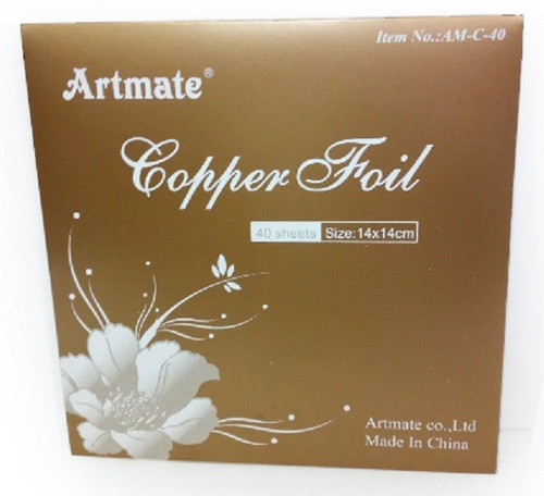 Laminas Dorado A La Hoja 14x14 Cm Pack X 40 Unidades 0