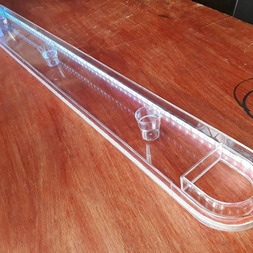 Régua De Tequila Em Acrílico Com Iluminação Rgb 0