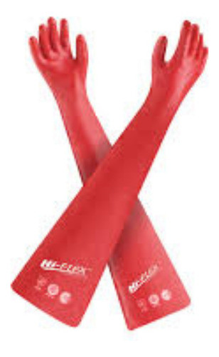 Guante Pvc Rojo 60cm. Hiflex 0