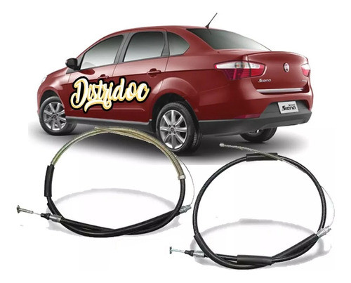 Kit X2 Cables De Freno Trasero Fiat Gran Siena 0