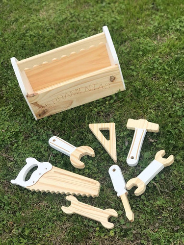 Cajita Herramientas Infantil/juego De Madera/juego Simbolico 1