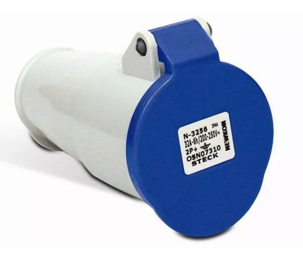 Acoplamiento 2p+t 32a 200/250v 6h Azul Steck Ip44 - Stg 0