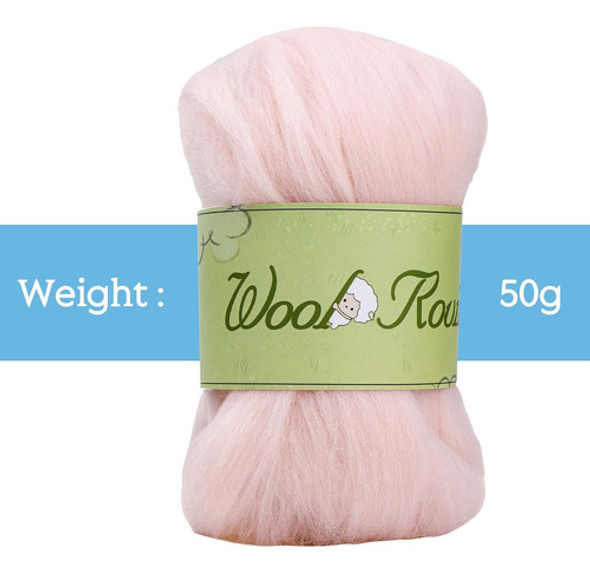 Lana Natural De 50gr, Rosa, Para Telar Y Manualidades 1