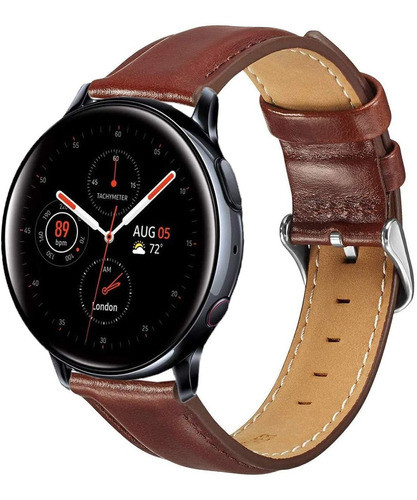 Malla De Cuero Para Galaxy Watch Active2 44mm 40mm Marron 1