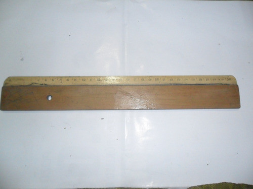 Antigua Regla Escolar De 30 Cm De Madera Coleccion 1
