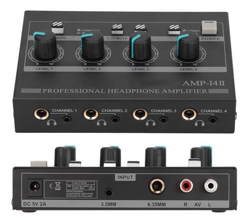 Amplificador De Fone De Ouvido Estéreo Compacto Am De 4 Vias 1