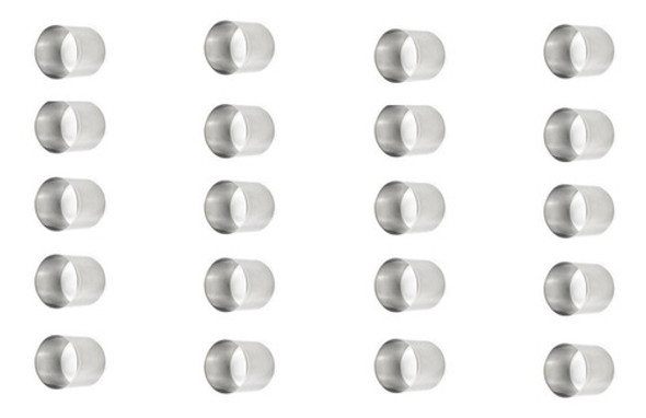 Kit C/20 Aros Inox Cortadores Redondo P/ Massas/bolos 7x5cm 0
