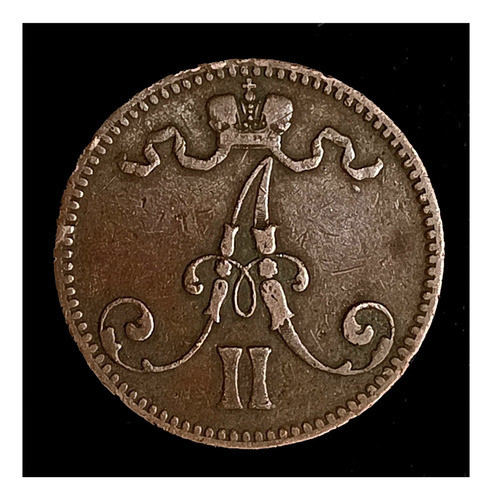 Finlandia 5 Pennia 1866 Mb Km 4 Zar Alejandro Ii 1