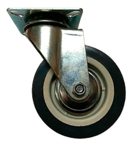 Rueda Giratoria De Goma Gris 75 Mm 50kg Bronzen 0