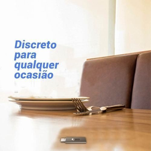 Gravador De Audio Espiao Aparelho Voz Pequeno Escuta Para 1