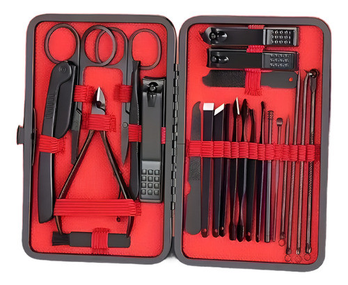 Kit Cortauñas Alicate Estuche Pedicura Manicura 24 Piezas 0