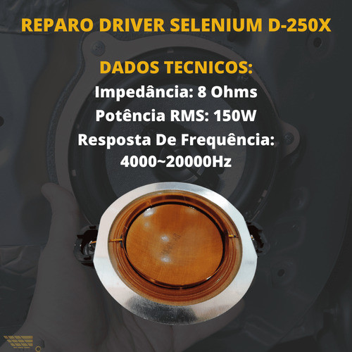 2 Reparos Corneta Fenólico D250x Alumínio Driver D 250x 1