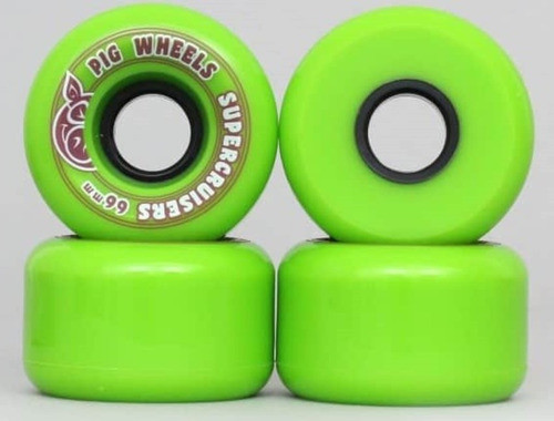 Roda Pig 66mm 85a Supercruisers Verde - Skateboard 0