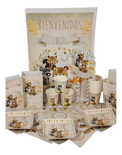 Cotillón Infantil Personalizado X 10 Animales Del Bosque 0