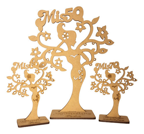 30 Souvenir Y 10 Centrales Árbol De La Vida Mujer Fibrofácil 0